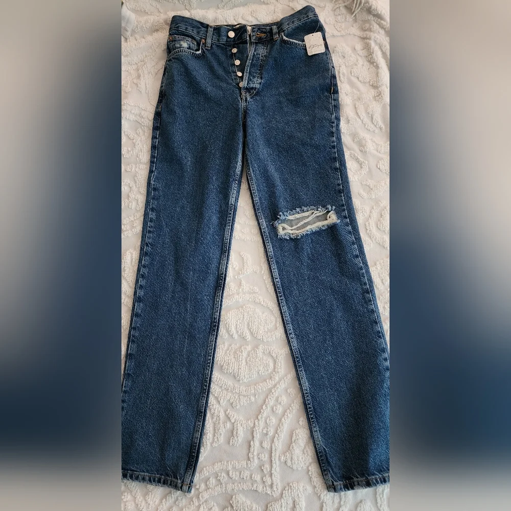 We The Free Free People Straight Leg Jeans Size Womnns 26 NWT Western Boho